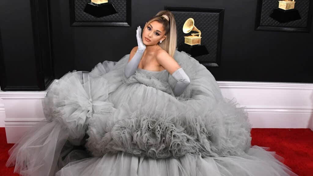 Ariana Grande arrives at the 62nd Annual GRAMMY Awards at Staples Center on January 26, 2020 in Los Angeles, California.