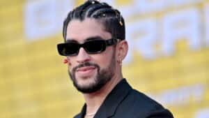 Bad Bunny attends the Los Angeles Premiere of Columbia Pictures' "Bullet Train" at Regency Village Theatre on August 01, 2022 in Los Angeles, California.