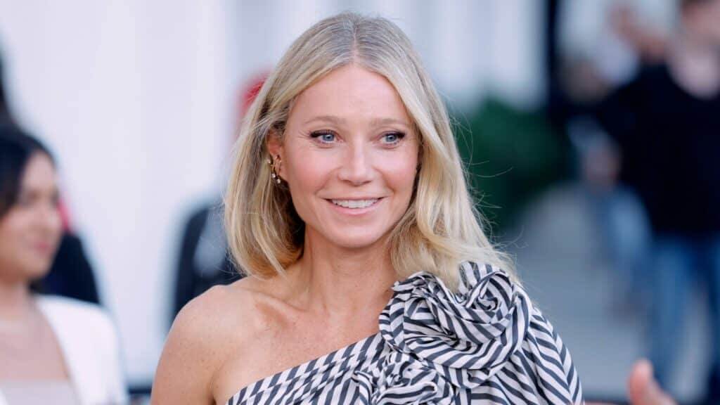 Gwyneth Paltrow attends Veuve Clicquot Celebrates 250th Anniversary with Solaire Exhibition on October 25, 2022 in Beverly Hills, California.