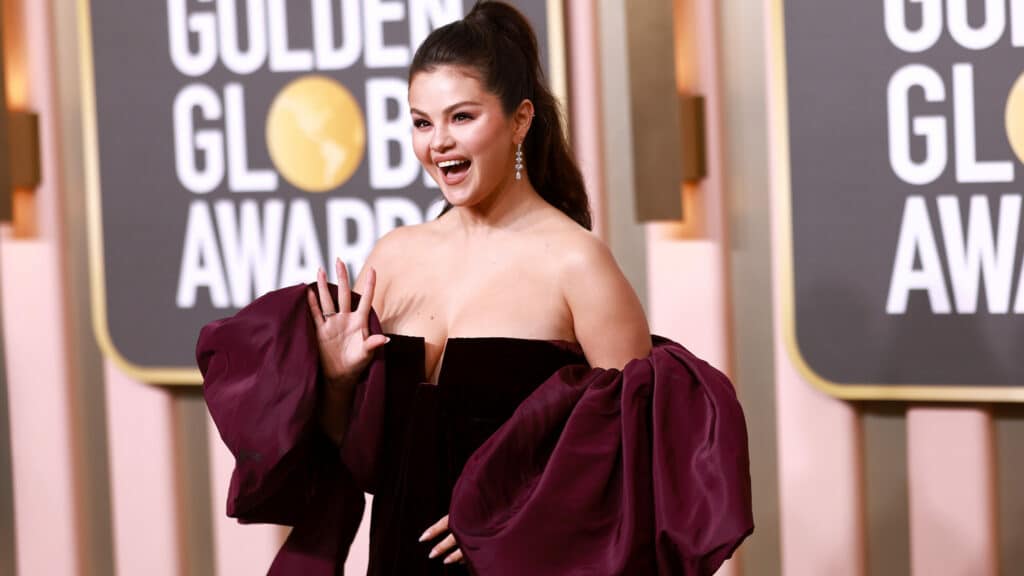 Selena Gomez attends the 80th Annual Golden Globe Awards at The Beverly Hilton on January 10, 2023 in Beverly Hills, California.