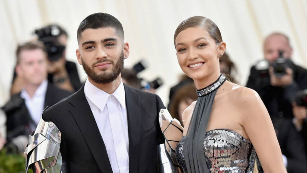 Zayn Malik (L) and Gigi Hadid attend the "Manus x Machina: Fashion In An Age Of Technology" Costume Institute Gala at Metropolitan Museum of Art on May 2, 2016 in New York City.