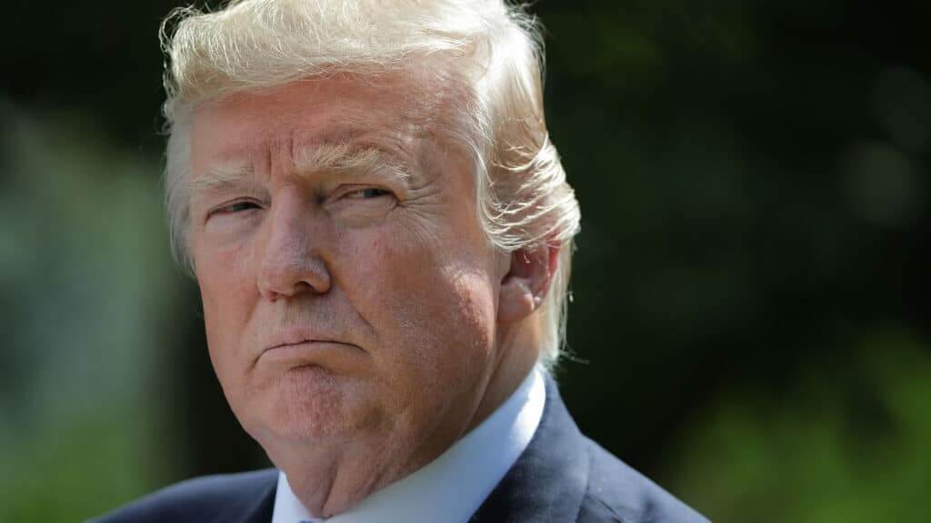 U.S. President Donald Trump holds a joint news conference with Lebanese Prime Minister Saad Hariri in the Rose Garden at the White House July 25, 2017 in Washington, DC. Trump began the news conference by announcing that Senate Republicans had passed a procedural vote on repealing Obamacare.
