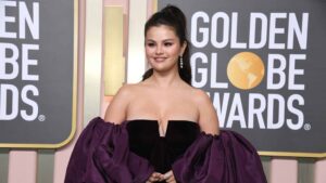 Selena Gomez attends the 80th Annual Golden Globe Awards at The Beverly Hilton on January 10, 2023 in Beverly Hills, California.