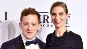 Ethan Slater (L) attends the Elton John AIDS Foundation's 17th Annual An Enduring Vision Benefit at Cipriani 42nd Street on November 5, 2018 in New York City.