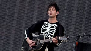 Matthew Healy performs onstage with Phoebe Bridgers in the set opener during the Taylor Swift | The Eras Tour at Lincoln Financial Field on May 12, 2023 in Philadelphia, Pennsylvania.