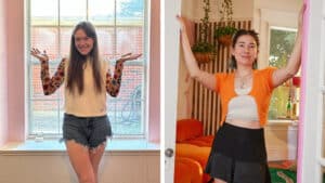 Left: DIY TikToker KaarinJoy. Right: DIY TikToker Tay Beep Boop.