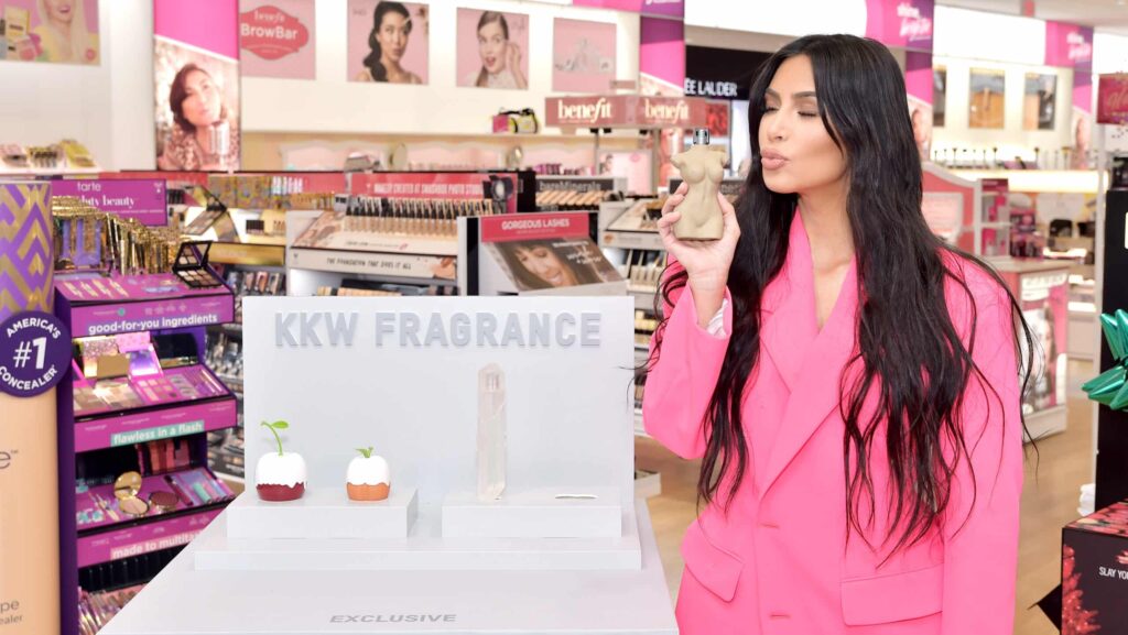 Kim Kardashian West attends KKW Beauty at ULTA Beauty at Courtyard at the Commons.