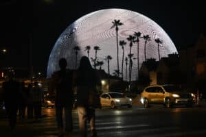 The Sphere is seen at the Venetian Resort in Las Vegas, Nevada, United States on July 9, 2023.