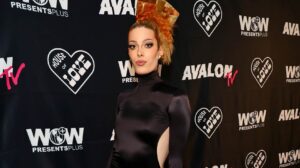 Gigi Goode attends the Avalon TV Premiere Party for "The House Of Avalon" at Soho Warehouse on October 08, 2023 in Los Angeles, California.