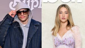 Getty Images Composite of Pete Davidson and Madelyn Cline.