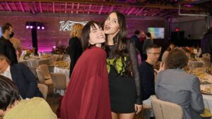 LOS ANGELES, CALIFORNIA - DECEMBER 04: (L-R) Billie Eilish and Olivia Rodrigo attend Variety's Hitmakers Brunch presented by Peacock | Girls5eva on December 04, 2021 in Downtown Los Angeles. (Photo by Stefanie Keenan/Getty Images for Variety