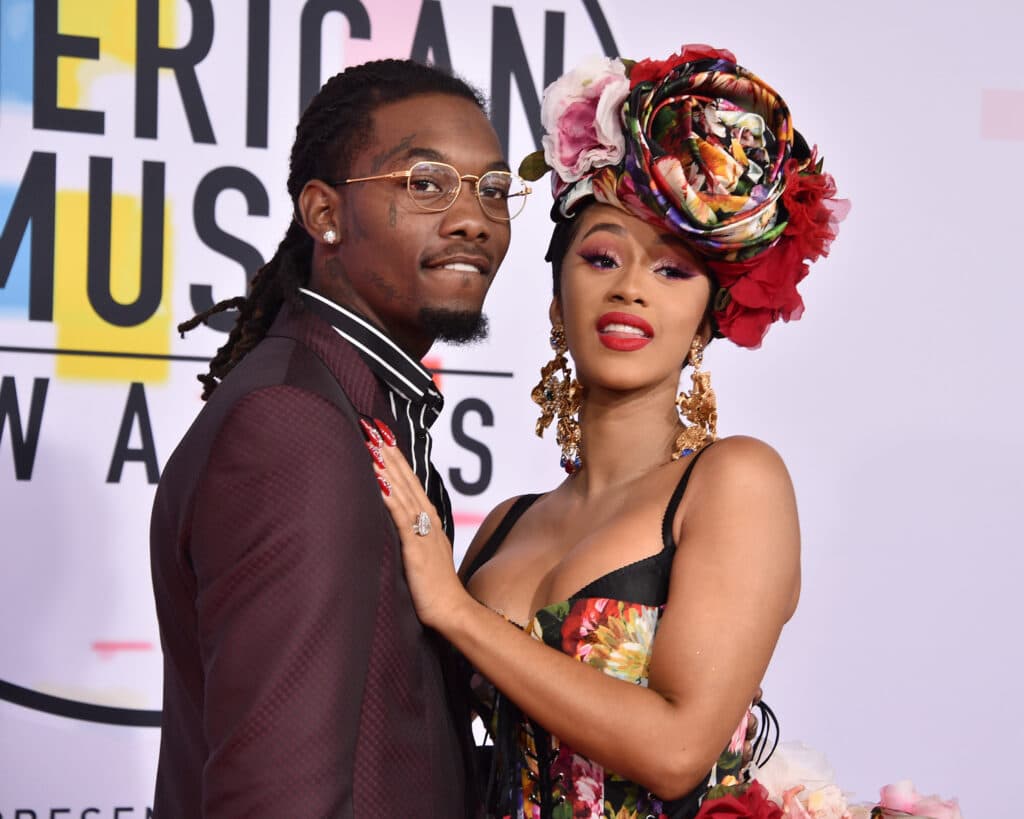 Offset and Cardi B attend the 2018 American Music Awards at Microsoft Theater on October 9, 2018 in Los Angeles, California.