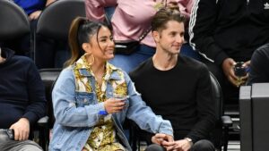 Ally Brooke and Will Bracey attend a game between the Los Angeles Clippers and the Orlando Magic at Crypto.com Arena on October 31, 2023 in Los Angeles, California. NOTE TO USER: User expressly acknowledges and agrees that, by downloading and or using this photograph, User is consenting to the terms and conditions of the Getty Images License Agreement