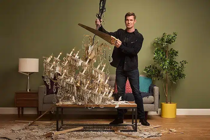 Jeff Lewis poses for Hollywood Houselift Season 2 on Amazon Freevee. 