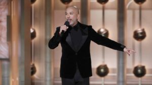 Jo Koy at the 81st Golden Globe Awards held at the Beverly Hilton in Beverly Hills, California on Sunday, January 7, 2024.