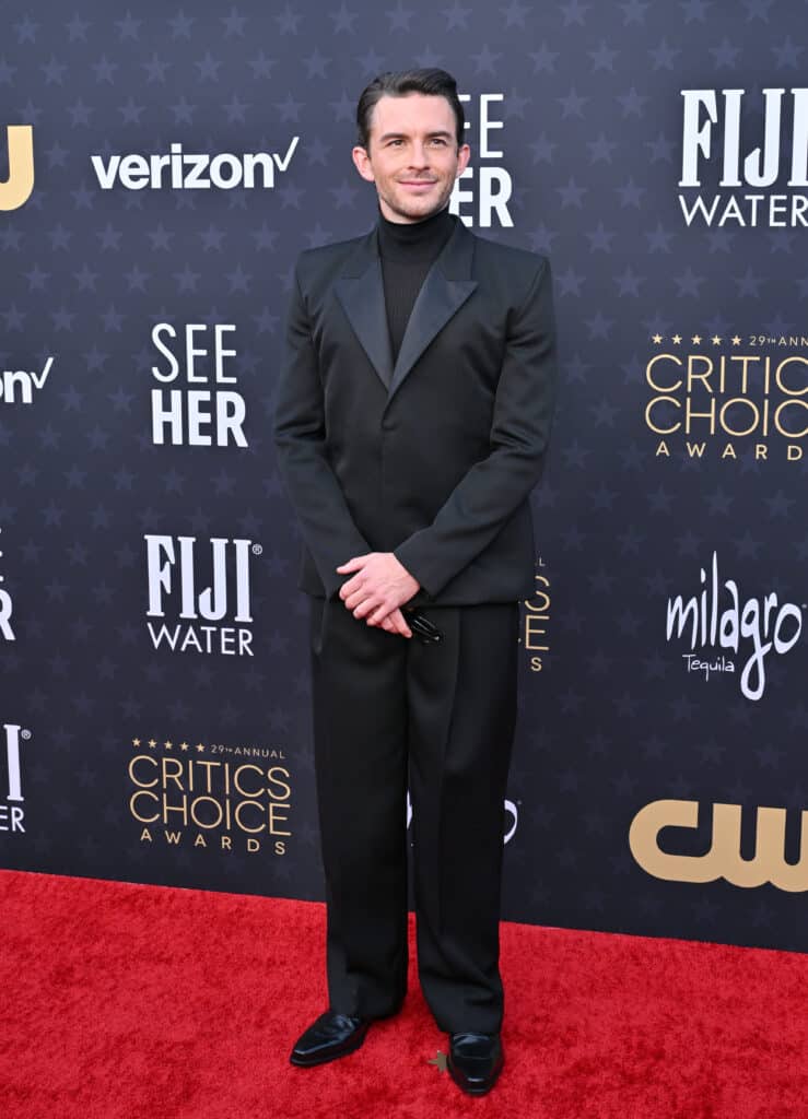 Jonathan Bailey attends the 29th Annual Critics Choice Awards at Barker Hangar on January 14, 2024 in Santa Monica, California.