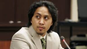 Vili Fualaau appears in court in SeaTac, Washington April 3, 2006 for a hearing to determine if he is to stand trial on a drunken driving charge. The judge set a trial date for April 26 for Fualaa, the husband of Mary Kay Letourneau, his former sixth grade teacher who was convicted of child rape for having sex with Fualaau