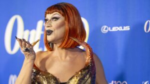 Jimbo Insell attends the OUT100 Party at NeueHouse Hollywood on November 09, 2023 in Hollywood, California.