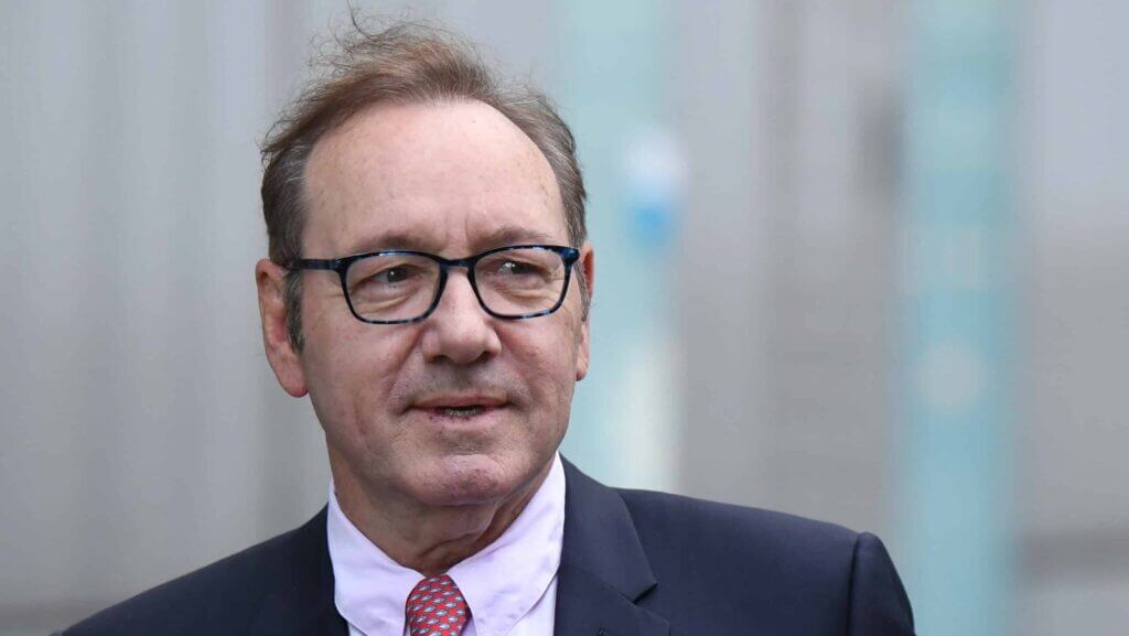 Kevin Spacey arrives at Southwark Crown Court as the jury deliberate on his sexual assault trial on July 26, 2023 in London, England. The U.S. actor is on trial in the UK, accused of sexual assaults on men during his time as Artistic Director of The Old Vic Theatre.