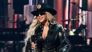 Beyoncé accepts the Innovator Award at the 2024 iHeartRadio Music Awards held at the Dolby Theatre on April 1, 2024 in Los Angeles, California. (Photo by Michael Buckner/Billboard via Getty Images)