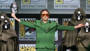 Robert Downey Jr. at the Marvel Studios panel, 2024 Comic-Con International, San Diego, California, USA