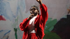 Kendrick Lamar performs on stage at the Primavera Sound Festival in Madrid, Spain, 09 June 2023.