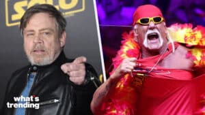 LEFT: A Star Wars Story" Los Angeles Premiere RIGHT: Former professional wrestler Hulk Hogan tears off his shirt on stage before speaking during a rally held for former US President and Republican presidential candidate Donald Trump