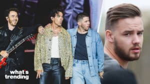 LEFT: Nick Jonas, Joe Jonas and Kevin Jonas of Jonas Brothers perform on the Mundo stage during the third day of the 20th edition of Rock In Rio Lisbon on June 22, 2024 in Lisbon, Portugal. RIGHT: Liam Payne, One Direction member, has reportedly fallen to his death in Buenos Aries in Argentina days after being issued with a cease and desist order from former partner Maya Henry.