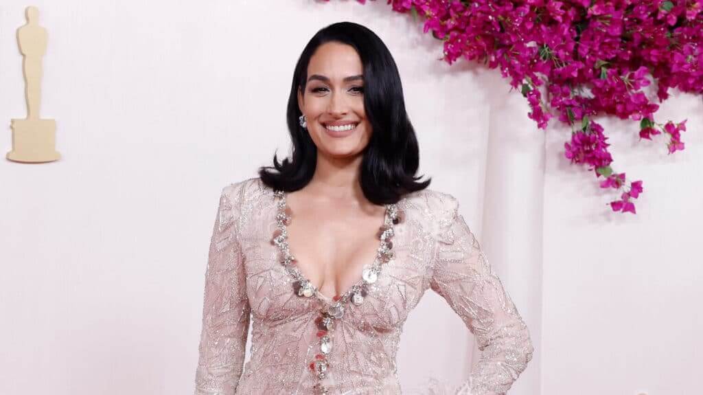 Nikki Garcia arrives on the red carpet at the 96th annual Academy Awards in Los Angeles, California on Sunday, March 10, 2024. Since 1929, the Oscars have recognized excellence in cinematic achievements.