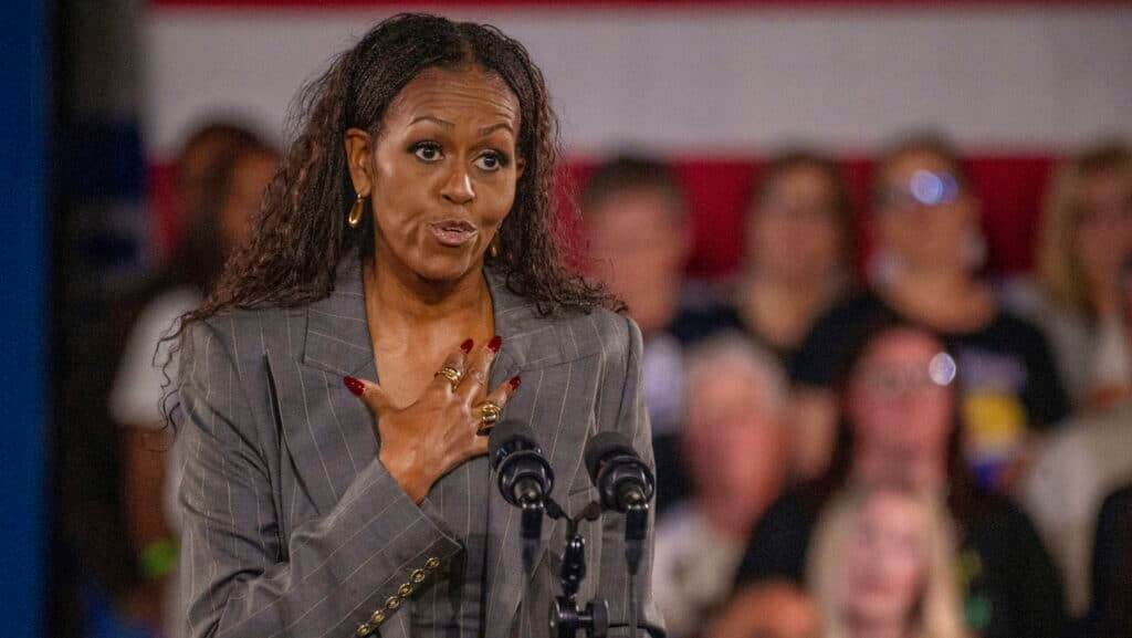 November 2, 2024, Norristown, Pennsylvania, United States: Former First Lady Of The United States, MICHELLE OBAMA, campaigns for Vice President Kamala Harris and Tim Walz in Norristown PA