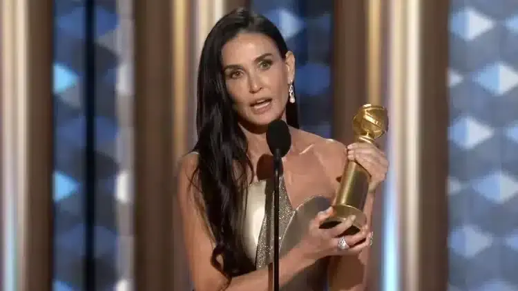 Demi Moore at the 2025 Golden Globes.