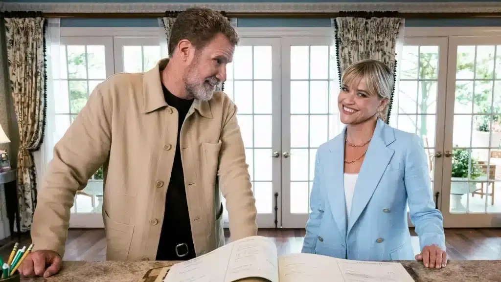 Reese Witherspoon and Will Ferrell in 'You're Cordially Invited'.