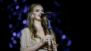 American singer and songwriter, Lana Del Rey, performs live at the 2nd day of Primavera Sound music Festival held at the city park in Porto.