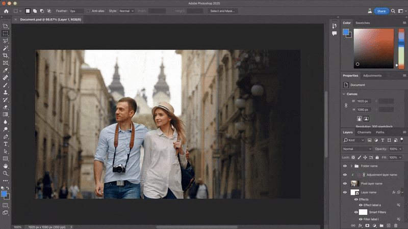 Photoshop’s Actions panel. GIF: Adobe