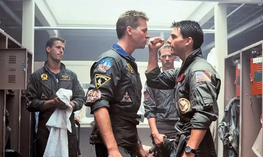 Tom Cruise and Val Kilmer