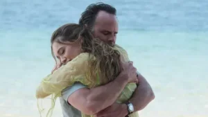 Walton Goggins as Rick and Aimee Lou Wood as Chelsea in 'The White Lotus' season 3. Photo: Fabio Lovino/HBO