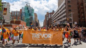 The Trevor Project at Pride Parade.