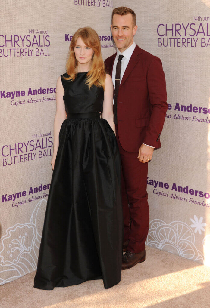 James Van Der Beek and Kimberly Brook posing at the 14th Annual Chrysalis Butterfly Ball.