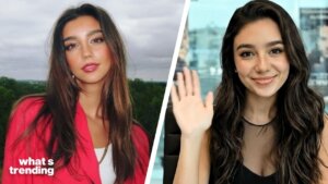 Indie singer-songwriter Stella Hennen, left, next to her Ai-musician lookalike, Tilly Norwood, right.